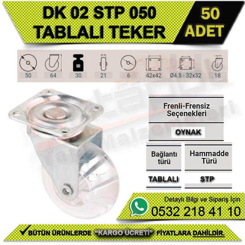DK 02 STP 050 TABLALI ŞEFFAF TEKER (50 ADET)